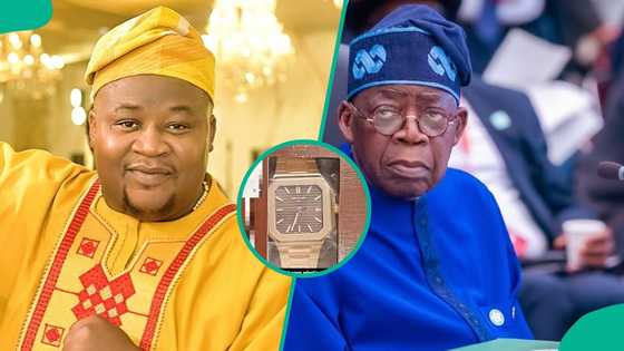 "Only I, Tinubu, and Davido have it": Cubana Chiefpriest brags, flaunts rare Patek Philippe watch