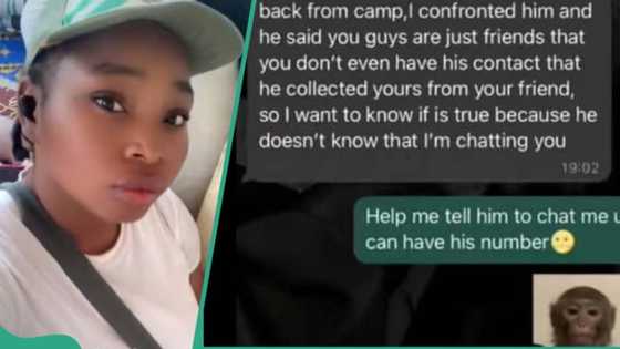 Chat leaks as suspicious girlfriend queries female corper who snapped with her man in camp
