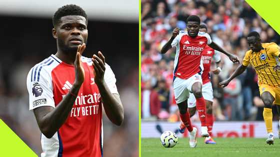 "Held the midfield together": Fans salute Partey after 10-man Arsenal drew with Brighton