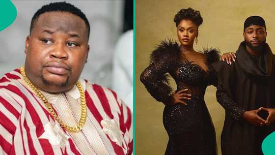 Cubana Chiefpriest's new video ahead of Davido's white wedding draws attention: "E no fit enter US"