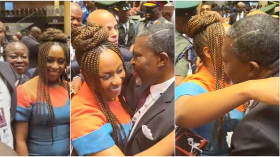 NBA Conference: Adorable moment veteran actor Kanayo met Chimamanda Adichie, they hug in sweet video