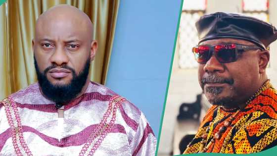 Yul Edochie shares throwback pic with Sam Dede as his Uniport lecturer, gushes: "Such great legend"