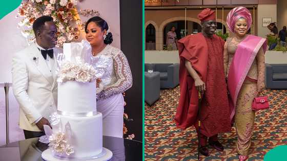 Church founder Pastor Amos Fenwa remarries 2 years after his wife passed on, wedding photos go viral