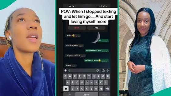 Lady's chat with ex-boyfriend goes viral on TikTok, people react: "Na me dey do shakara now"