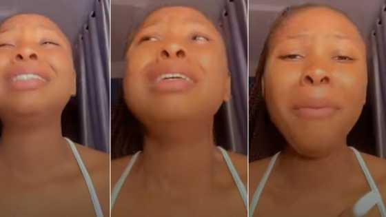 "He dumped because I didn't flush toilet": Nigerian lady who travelled to Abuja to see online lover breaks down in tears