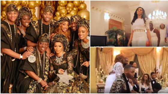 Shade Okoya at 45: Meet billionaire wife's 6 kids as they gush over her, video shows family's palatial home
