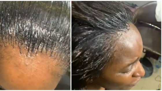 "Bye bye front hair": Trending video of lady with extra tiny braids sparks reactions
