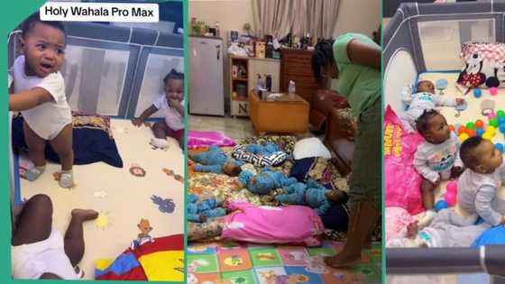 Nigerian woman who gave birth to 5 kids lament as they disturb her, video touches hearts