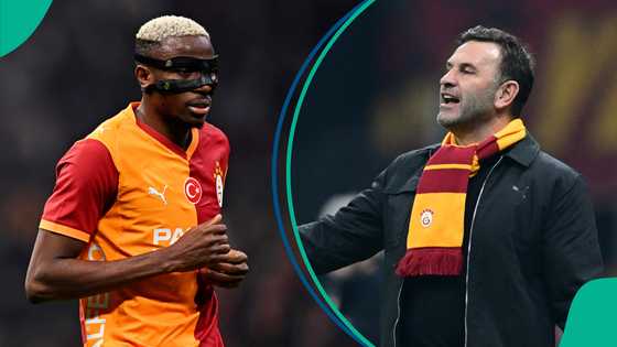 Okan Buruk reacts after Victor Osimhen assists two goals for Galatasaray vs Eyupspor