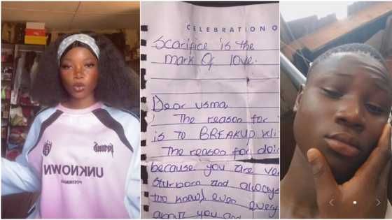 "Am sick and tired": Lady posts breakup letter she found in her 15-year-old brother's school uniform
