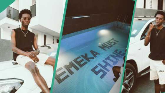 "Emeka must shine": Blaqbonez splurges millions of naira on a mansion, pool, and brand-new SUV