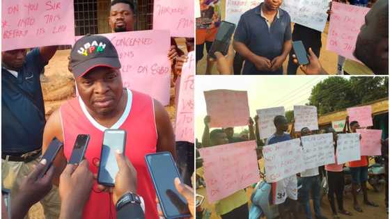 Breaking: INNOSON, Ibeto's community protests dilapidated road, sends strong message to Buhari, Soludo
