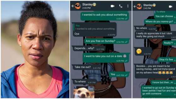 "The guy is nice o": Nigerian lady leaks WhatsApp chats with man she toasted, cries out over his responses
