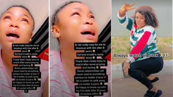 After 8 years, lady finally ends things with her first love, sheds tears as she narrates ordeal