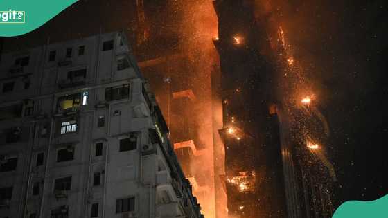 JUST IN: Fire guts Radio Nigeria's office in Lagos, video surfaces