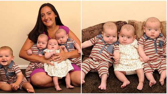 I feel blessed: Mum conceives again 8 weeks after giving birth to cute son, delivers beautiful triplets