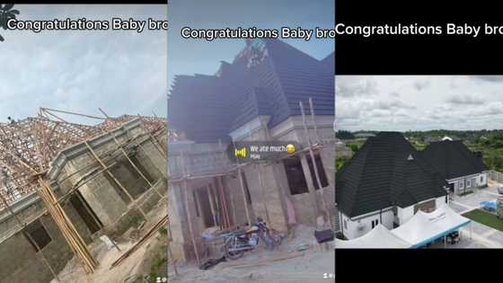"My time don reach too": Lady displays huge house her younger brother built, video goes viral on TikTok