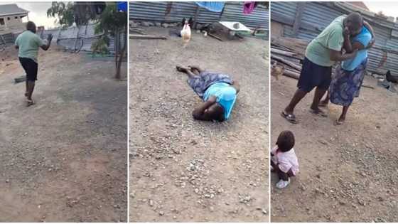 Husband play-fights his wife in funny video, wrestles her to ground and celebrates, many react