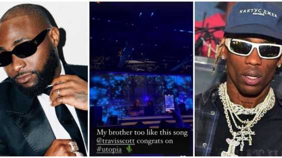 American rapper Travis Scott plays Davido's Unavailable at event, video trends online