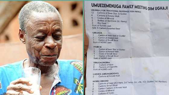 "12 cartons of beer for umunna": Photo of marriage list in Igboland sparks uproar, people react