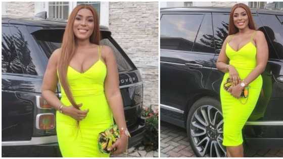 Linda Ikeji marks birthday in gorgeous neon designer ensemble worth N1.8m
