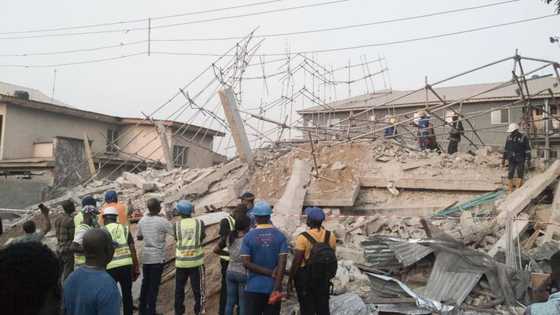 Yaba building collapse: Mother faints as NEMA recovers body of IT student, death toll rises to 5