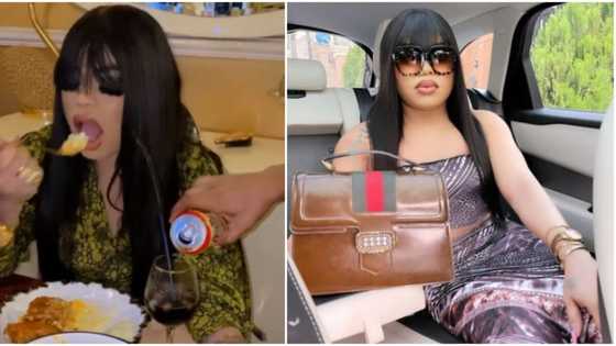 He's looking like Michael Jackson: Reactions as Bobrisky shares video of his new expensive look while eating
