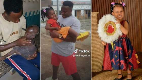 "You're an angel on Earth": Man who picked baby by roadside flaunts transformation, video trends
