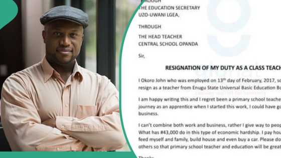 "Very touching": Enugu class teacher resigns from work after 6 years, sad letter he left emerges