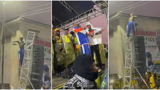 “2023 movement”: Portable scatters the streets of Iseyin, joins Shina Peller’s campaign train, video trends
