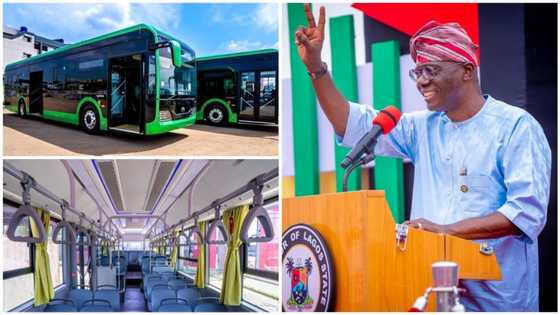 Good News for Lagosians as Sanwo-Olu announces arrival of first batch of electric buses, shares photos