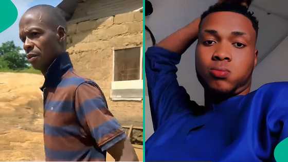 Nigerian father bursts into prayers as son unexpectedly gifts him a phone, video melts hearts