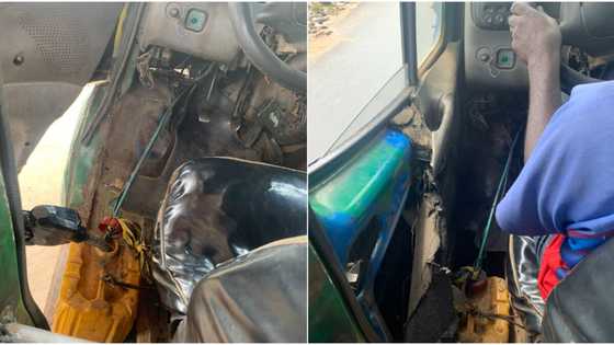 Wetin you no go see for Lagos? Danfo using keg as fuel tank causes stir on social media, many react