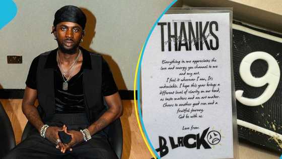 Black Sherif gifts cake and champagne to his friends on his 22nd birthday, gesture warms hearts