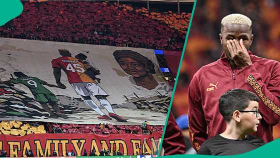 Galatasaray fans bring Victor Osimhen to tears with touching tribute to his late mother