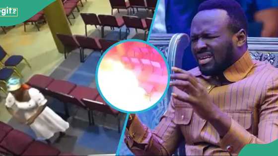 Woman caught on camera attempting to set prominent pastor's Church on Fire