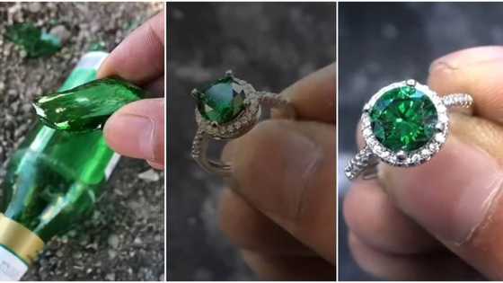 "Who needs diamond": Man breaks bottles, uses the pieces to create nice jewellery pendants, video goes viral