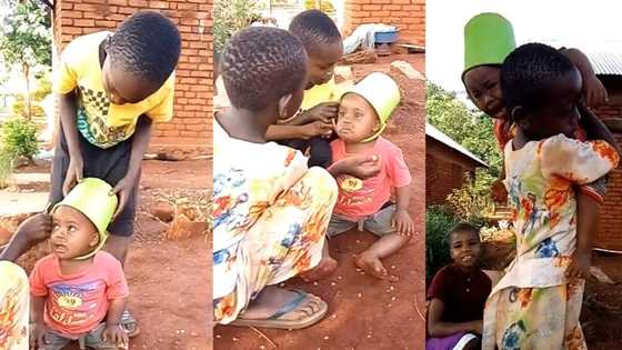"He should join the military": Children battle to rescue colleague who put head in bucket, video goes viral