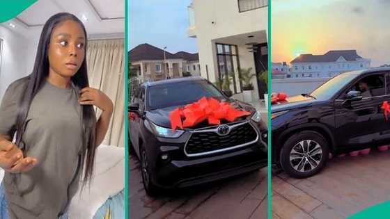 Valentine: Nigerian man spends millions of naira to please wife on special day, gifts her brand new car