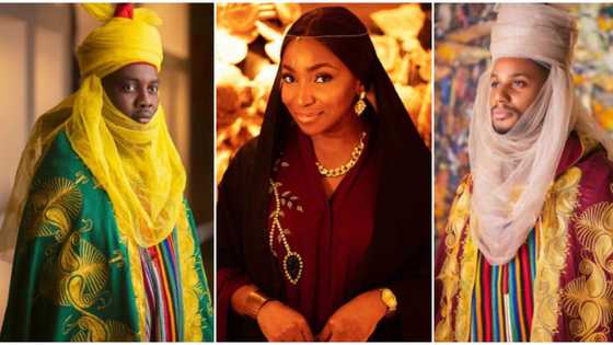 Lovely photos as Alex Ekubo, Segun Arinze, other top Nigerian celebs storm movie premiere in northern outfits