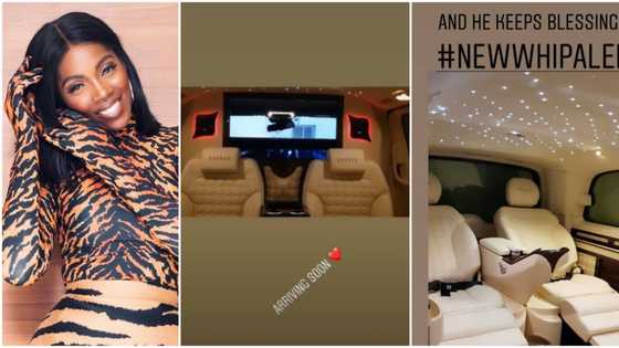 Tiwa Savage teases her fans with photo and video of newly acquired customized state-of-the-art car