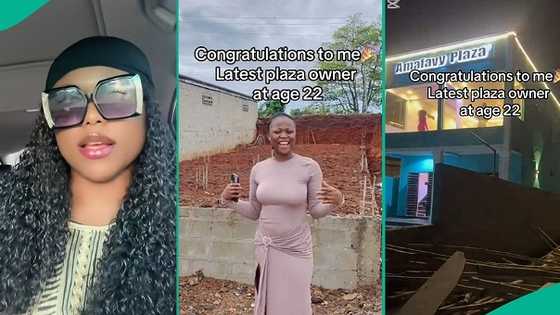 22-year-old Nigerian lady builds plaza from scratch in just 3 months, video shows luxury building