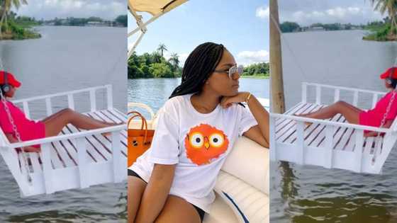 Yvonne Nelson: Actress hangs in the air as she chills at her YN island in new video