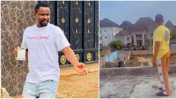 "God is real" Nollywood Zubby Michael unveils real-estate project worth millions in video, fans hail actor