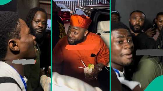 Video shows moment man searched desperately for pen after Davido asked for his account number