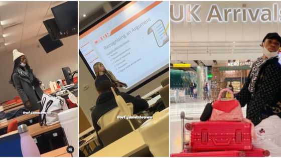 Video of James Brown presenting to his 'oyinbo' classmates surfaces as he confirms admission to UK university