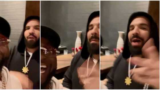 E choke: Davido hangs out with Canadian rapper Drake in new video