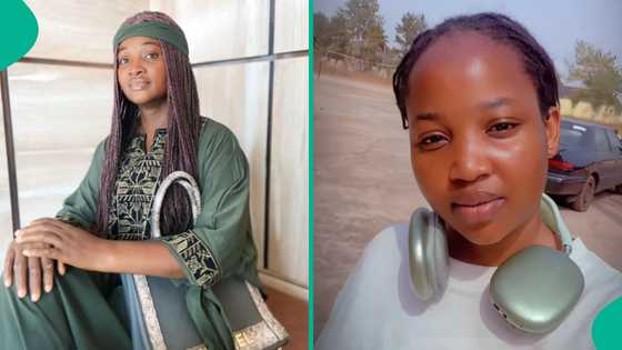 Lady displays letter her younger brother left them as he runs away from home: "Cry no more"