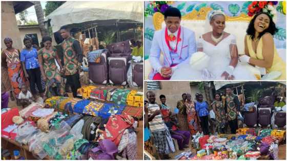 "Respect him": Young man buys "everything" on bride price list, clip shows clothes, tubers of yam