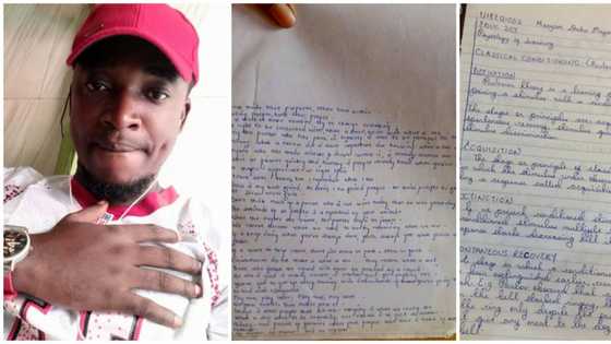 Nigerian man challenges people with his fine handwriting that looks like computer font, asks them to a contest
